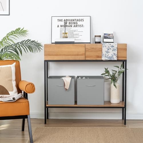 StorageWorks Gray Storage Cubes, 13x13 Storage Cube Bins with Handle, Cube Storage Organizer Bins for Shelves and Closet, Collapsible Storage Bins, 4-Pack - Thumbnail 6