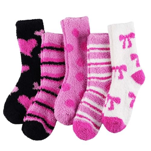 Juedverty Fuzzy Socks For Women,Warm Fluffy Soft Winter Cozy Plush Sleep Sock for Christmas Home Slipper Socks - Image 1