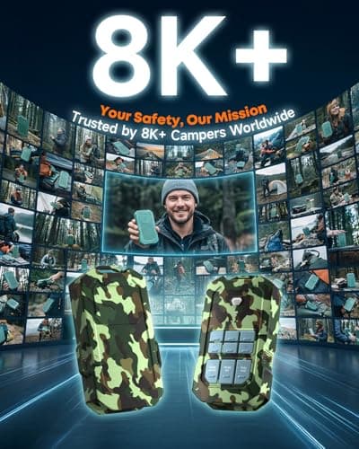 Camping Radar Security Alarm,Wireless Perimeter Alarm,Rechargeable Motion Sensor Trip Alarm,1/2 Mile Range,Waterproof System for Outdoor Security&Survival Gear-Updated Version(Jungle Camo) - Thumbnail 4