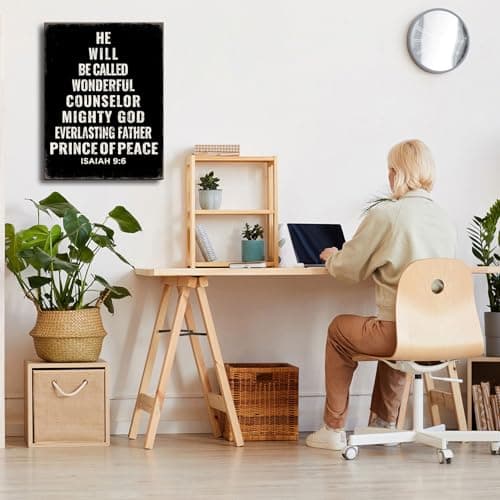 Ploceiny Isaiah 96 Bible Verse Scripture Canvas Wall Art Print - Christian Inspirational Decor for Bedroom, Living Room, Office - Farmhouse Religious Wall Artwork Picture.A-433 - Thumbnail 4