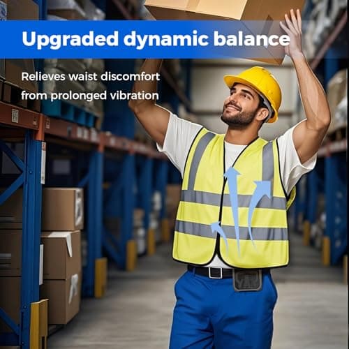 SEAINGO Portable Waist Fan Rechargeable – 10000mAh, 42 ft/s Max, 5 Speeds 16000RPM, Personal Cooling Wearable Clip Body Belt Shirt Fans, Hanging Neck Fan with Light for Camping Travel Outdoor Indoor - Thumbnail 5