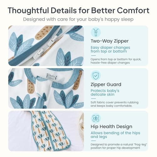 i-baby Outlast® Transitional Swaddle Sleep Sack, Arms Up Self-Soothing Swaddles with Arms in Out Cuffs Design for Newborns, Baby Sleeping Bag Wearable Blanket, Boy Girl Newborn Essentials - Thumbnail 6