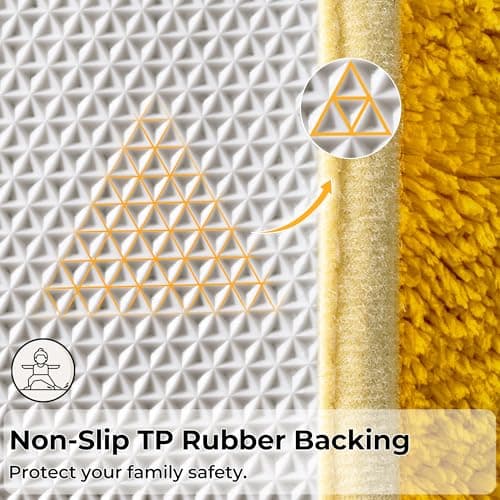 GRANNY SAYS Bathroom Rugs Sets 2 Piece,Soft Bath Mats for Bathroom, Bath Rugs Non Slip Washable, Absorbent Bath Rug for Tub, Shower and Toilet, Bath Mat Set (Yellow, 20" x 32" + 16" x 24") - Thumbnail 6