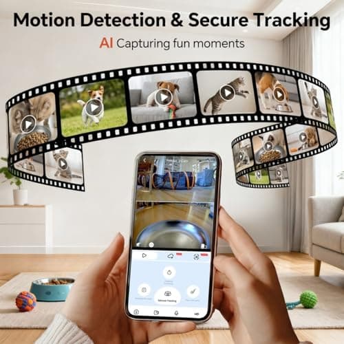 Automatic Pet Feeder with 3K HD Camera & App Control - Smart Dog Cat Feeder, 2.4G/5G WiFi, 2-Way Audio, Night Vision, Slow Feed, 6L Capacity, Battery Backup, Anti-Jam, Freshness Seal,Black - Thumbnail 5