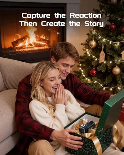 5K Video Camera Camcorder, UHD 64MP Vlogging Camera for YouTube with 3" 270° Rotatable Touch Screen, Digital Camera with IR Night Vision, 16X Zoom/WiFi/Webcam/HD/32GB Card/2 Batteries/Microphone - Thumbnail 6