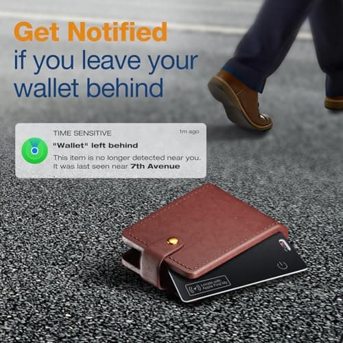 Apple MFi Certified Airtag Wallet Tracker Card 0.06in Slim 1 Pack- Rechargeable Smart Tracking Tags IP68 Waterproof, Works with Apple Find My, Bluetooth Item Locator for Keys, Purse, Luggage(iOS Only) - Thumbnail 5