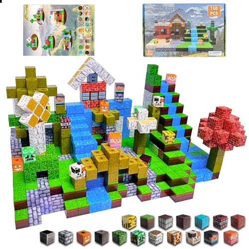 MFR Magnetic Building Blocks 150PCS, Magnetic Blocks Toy Set for Kids, STEM Magnetic Construction Building Toys, Creative Learning Gift for Boys & Girls Ages 3–10 - Image 1