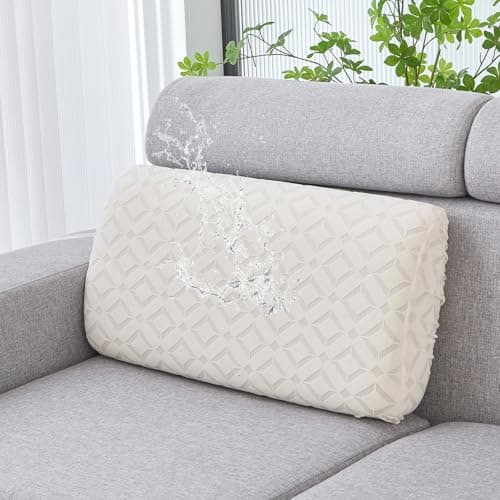 Couch Cushion Covers Waterproof, Stretch Sectional Couch Covers L Shape, Sofa Cushion Covers Washable, Non Slip Magic Sofa Covers, Sofa Slipcovers with Elastic Bottom, Pet-Friendly (1 Backrest Cover) - Image 1