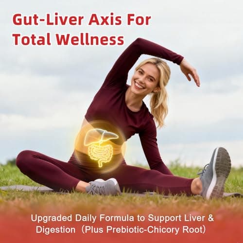 2 Pack Lukaree Liver Cleanse Detox & Repair Gummies | Sugar-Free Milk Thistle Supplement w/Artichok & L-Glutathione - Ultra-Concentrated Herbal Liver Support for Men & Women -Vegan,60 Count - Thumbnail 6