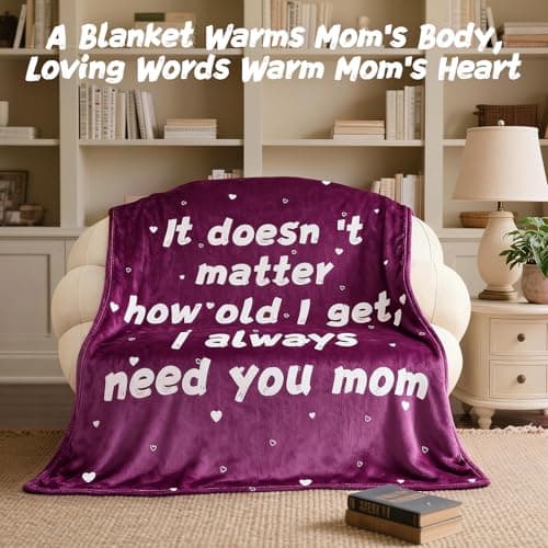 Gifts for Mom - Mom Gifts for Mother's Day Birthday Christmas Love Mom's Blanket Soft Flannel Throw Blanket 60x50'' - Thumbnail 2