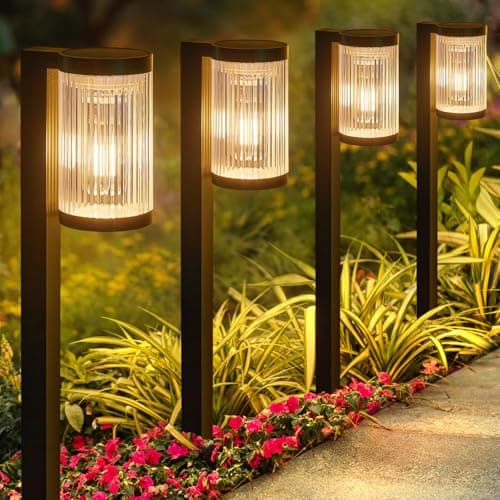 ELECLINK Solar Pathway Lights Outdoor, 6 Pack Upgraded Outdoor Solar Lights for Outside Super Bright Up to 12Hrs, IP65 Waterproof Solar Garden Lights for Yard Path Walkway Decor Landscape Lighting - Image 1