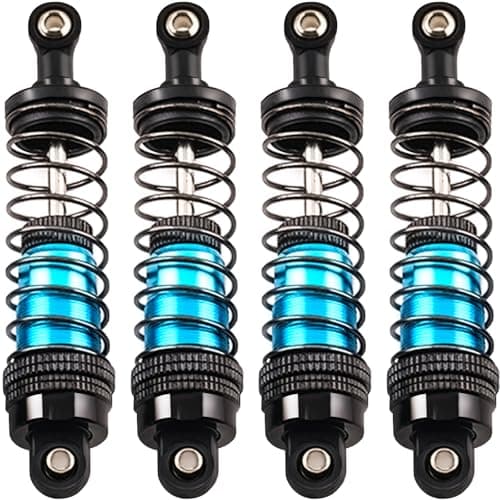 Oil-Fill Shock Absorbers for 1/14 1/16 1/12 RC Cars, 81mm Hydraulic Suspension Kit, DIY Refillable Dampers with Alloy Body, Compatible for MJX, HSP, WLtoys, SCY, FMS, Traxxas (Oil Not Included) - Image 1