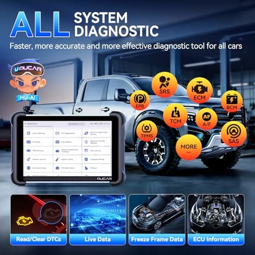 MUCAR 892BT Scanner and Tempered Glass Screen Protector,AI-Assisted Bidirectional Scan Tool, Full System OBD2 Scanner, Bi-Directional OBD2 Scanner Diagnostic Tool,ECU Coding, 35 Services, FCA Autoauth - Thumbnail 5