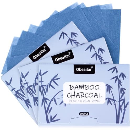 Obeailar Oil Blotting Sheets For Face, 1000 Sheets Bamboo Charcoal Blotting Papers For Face (100 Sheets In 10 Packs), Oil Absorbing Sheets For Oily Skin & All Skin Types, Oil Remover For Women & Men - Image 1
