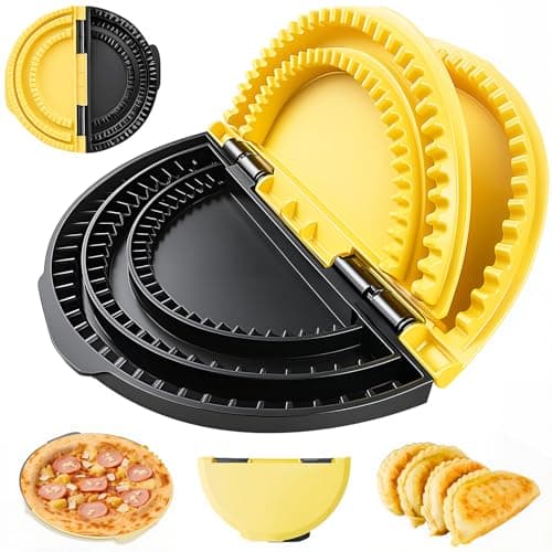 3-in-1 Tortilla Sealer - Adjustable Size For 6"-8-10" Crust,Detachable Tortilla Sealer Leak-proof Shark Tooth Design Dishwasher Safe, Suitable for Burritos,Dumplings,Pancakes (Yellow) - Image 1