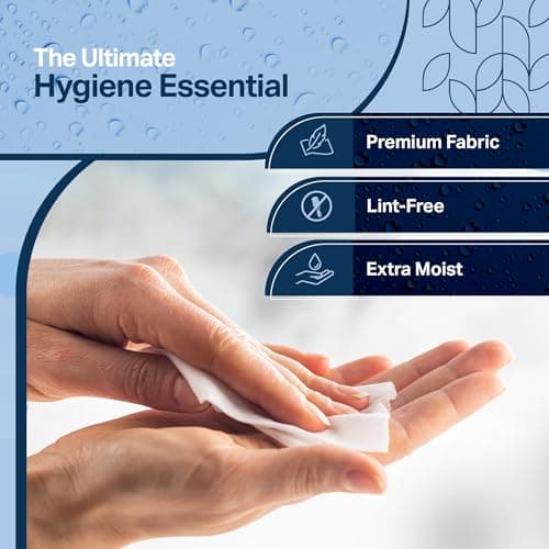 Large Alcohol Wipes 75% Unscented Hand Sanitizing Wipes (320 count +12 travel wipes) Alcohol Wipes for Travel Home and Classroom - Resealable Pack - Thumbnail 4