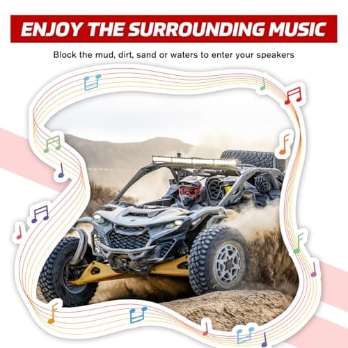 XUTVOTOR 6.5" Rear Speaker Pods for 2024-2025 Can-Am Maverick R, UTV Surround Rear Seat Speaker Mount Brackets for Can Am Maverick R MAX X RS 2024+ Accessories(Speakers Not Included) - Thumbnail 2