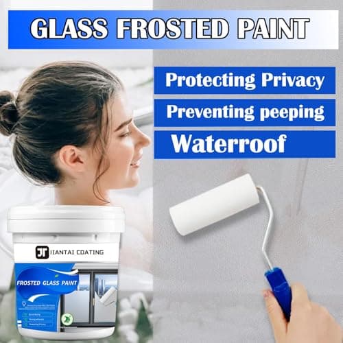 Frosted Glass Paint, Privacy Window Paint With Tools, 16Oz, Waterproof & UV Resistant for Glass Surface in Bathroom, Kitchen, Room, Sliding Doo - Thumbnail 2