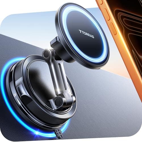 TORRAS 2026 Vacuum for Magsafe Car Mount【98+LBS Strongest Suction & Ultra Magnet】 Magnetic Phone Holders for Your Car, 360° Adjustable Car Phone Holder Mount for iPhone 17 Pro Max 16 15 14 13 12 - Image 1