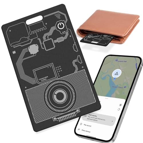 Wallet Tracker Card Android, IP68 Waterproof Rechargeable Smart Tracking Card for Wallet Compatible with Google Find Hub (Android Only) Bluetooth Item Locator for Luggage Tags, Passports, Purse - Image 1