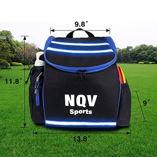 NQV Disc Golf Set with Backpack,Disc Golf Beginner Set,12 Pack Flying Discs with Putters Drivers Mid Ranges+1 Blue Disc Golf Bag Fluorescent Portable Outdoor Indoor - Thumbnail 4