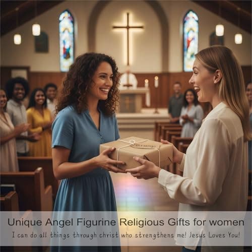 Kohehe Christian Gifts for Women,Gifts for Catholic Women,5.5'' Handmade Jesus Loves You Angel Figurine Gift for Woman,Inspirational Gifts for Mom Sister Grandma and Best Friend - Thumbnail 6