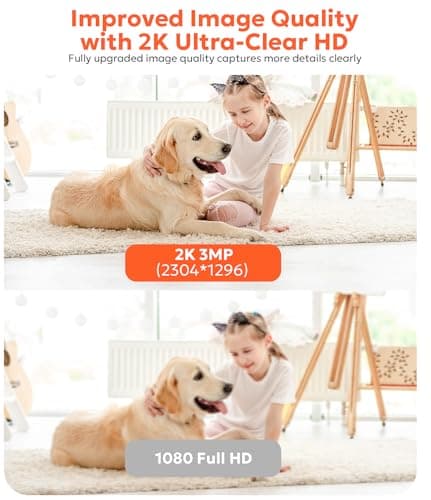 owltron Indoor Security Camera 2K, 2.4GHz WiFi Cameras for Home Security Baby Monitor Camera with Motion/Cry Detection, Pet & Dog Cam with Phone App, Night Vision, 2-Way Audio, Works with Alexa - Thumbnail 4