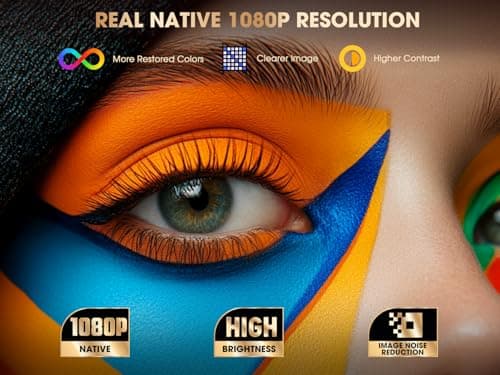 Smart Projector with WiFi 6 & Bluetooth, Compatible With Netflix/YouTube/ Prime Video Apps, Auto Focus & Keystone, Full-Sealed Optical Engine, Native 1080P Projector - Thumbnail 4