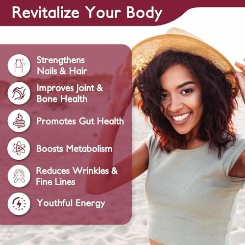 BEAUTIDE Collagen Peptides Powder for Women – Hydrolyzed Collagen with Vitamin C for Skin Hydration - Supports Hair, Nails & Joints Health – Unflavored, Keto Friendly, 35 Servings - Thumbnail 3