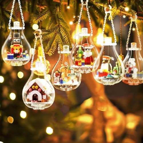 Christmas Ornaments 2026 Building Set, Crafts for Christmas Tree with Light - Thumbnail 2