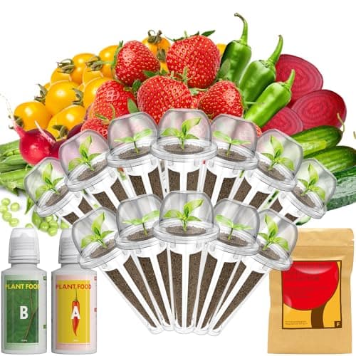 Fruit Seed Pod Kit for AeroGarden, iDoo, Ahopegarden, GARDENCUBE, 12 Pods with Strawberry, Tomato, Pepper, Cucumber, Pea, Radish, Ruby Queen Beet, Hydroponics Growing System Kits for Indoor Garden - Image 1