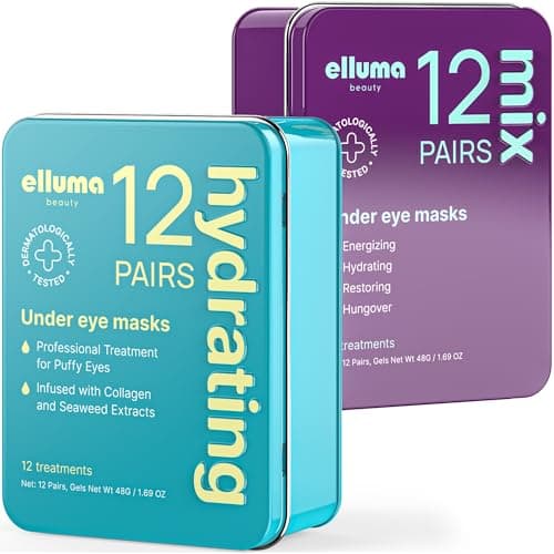 Elluma Beauty Under Eye Patches – 24 Hydrogel Pads Mix & Hydrating Sets with Seaweed Extracts - Image 1