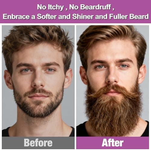 Boyfriend Birthday Gifts,Beard Care Kit Includes 3 Scented Beard Oil,Grapefruit Beard Shampoo & Balm, Brush, Comb,Scissors,Cool Men Stuff Christmas Stocking Stuffers Gifts for Men Him Dad Husband - Thumbnail 3