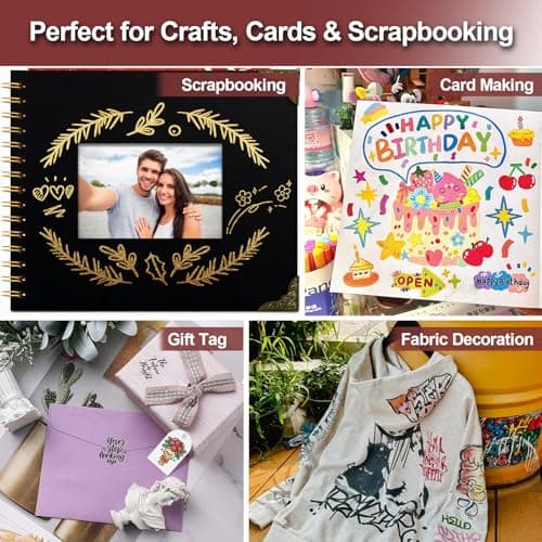 Metallic Markers, 30 Fine Point Scrapbook Pens for Black Paper, Rock Painting, Scrapbooking Junk Journal Supplies, DIY Arts & Crafts, Card Making, Photo Album, Easter Egg, Ceramic, Glass, Metal, Wood - Thumbnail 6