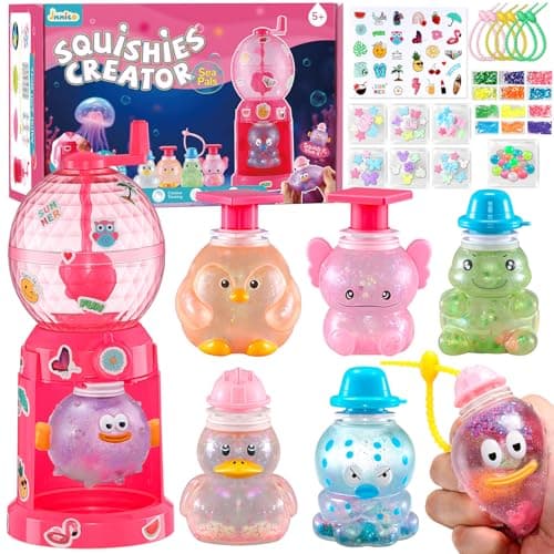 JMMICO Make Your Own Squishies, 6 Packs Sea Animals Squishy Making Kit, Mix Fill and Squeeze Reusable Stress Ball Set, Craft Kit for Kids 4-8-12, Birthday Gift Idea for 5 6 7 8 Year Old Boys Girls