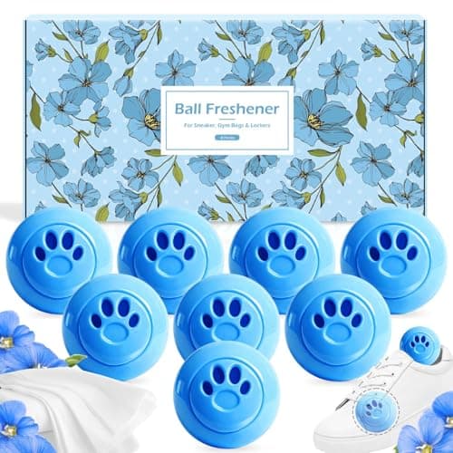 STRN Sneaker Deodorizer Balls 8 Packs Linen Scent Shoe Odor Elimination, Scented Plastic Ball, Long-lasting Freshness Shoe Deodorizer for Sneakers Gym, Bags, Cars and Small Spaces - Image 1