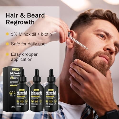 Minoxidil Hair Growth Serum (2oz) 5% Minoxidil for Men and Women Hair Growth Treatment,Topical Minoxidil for Beard Growth - Thumbnail 5