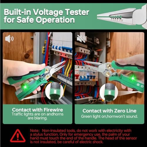 8 in 1 Wire Stripper with Voltage Tester, Wire Stripper Pliers Multi-Function Electrician Tool for Stripping Cutting Scraping Crimping Wires Car & Home Electrical Repair - Thumbnail 4