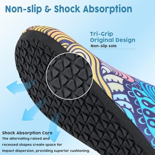 Metog Unisex Water Shoes Quick-Drying Beach Aqua Shoes for Women Men Blue/Pink/Yellow 6-7 W/ 5-6 M US - Thumbnail 5