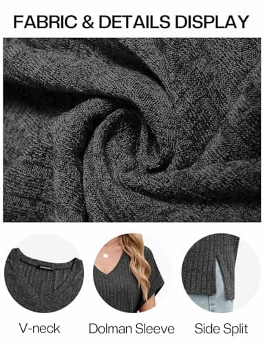 JUSTFASHIONNOW Short Sleeve Shirts for Women Dressy Casual Summer V Neck Tops Loose Fit Plus Size Basic Tee 2026 Trendy Spring Outfits Black XL - Thumbnail 4