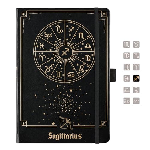AuroPlanner Sagittarius Zodiac Undated Planner – Monthly Weekly Daily Astrology Portable Journal Notebook, A5 (5.8” × 8.3”), 160 Pages 4-Month Layout, 100 GSM Paper - Image 1