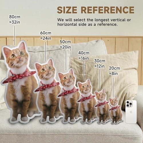 bccpnl Custom Pet & Person Pillow with Photo – Personalized Dog, Cat & Funny Couple Photos, Room Decor, Boyfriend & Girlfriend, Soft Anime Body Decorative Pillow. - Thumbnail 6