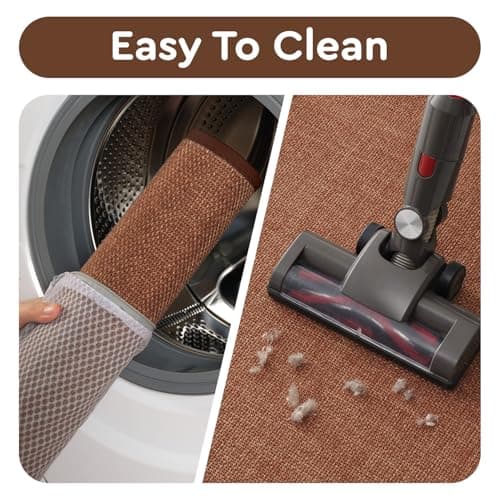 tchdio Kitchen Mats for Floor, Rubber Backed Kitchen Rugs Non Slip Washable, Superior Absorbent Kitchen Runner Rug Easy to Clean, Comfort Kitchen Floor Mat Front of Sink (Burnt Orange, 20" × 47") - Thumbnail 5