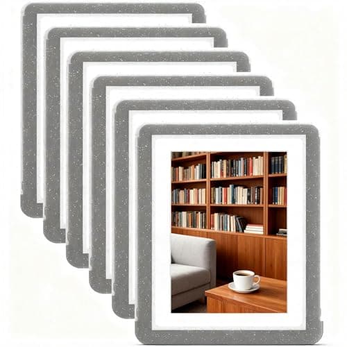 vilkok 5x7 Picture Frame,6 Pack, Fits 5x7 Photo or 4x6 with Mat, Acrylic Front & Durable ABS Frame, Shatterproof UV-Resistant Tabletop Display, Vertical/Horizontal Home Décor Frame, Double Colors