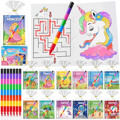ZMLM 24 Pack Easter Coloring Books for Kids with Crayons, Party Favors for Kids 4-8, Goodie Bags Stuffers for Toddlers, Easter Basket Stuffers, Classroom Prizes Birthday Return Gifts - Image 1