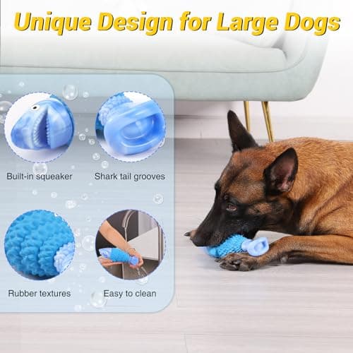 WinTour Tough Dog Toys for Aggressive Chewers, Indestructible Dog Chewers for Medium & Large Breeds, Squeaky Durable Chew Toys to Keep Them Busy, Reduce Boredom, Teeth Cleaning, Bacon Flavor - Thumbnail 6