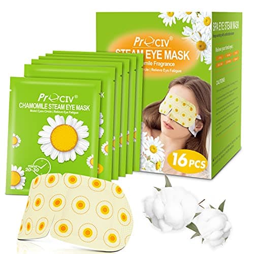 16 Packs Steam Eye Masks for Dry Eyes Heating Eye Mask Warm Compress for Eyes Relief Stress, Eye Fatigue Travel Essential Self Heating Moist Sleep Mask SPA Accessories - Image 1