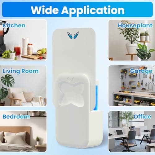 Fruit Fly Traps Indoor Flying Insect Trap-Bug Catcher Gnat Traps for House Indoor -Plug in Bug Light Attractant Fly Catcher for Home, Kitchen, Bedroom 1Device + 3 Glue Refills - Thumbnail 2