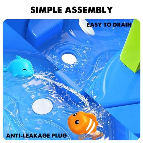CozyBomB™ Water Table for Toddlers 3-5 | Outdoor Toys Water Play Table, Magnetic Fishing Toy Game, Summer Splash Pond Showers Sand Activity, Sensory Party Birthday Gift Kids Ages 4-8 9-12 - Thumbnail 6