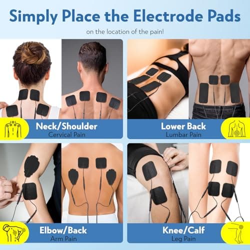 3-in-1 TENS Unit Muscle Stimulator with Color Display - Dual Channel EMS Machine, 28 Therapy Modes,40 Intensity Levels,8 Electrode Pads & EVA Case for Effective Pain Relief - Thumbnail 5